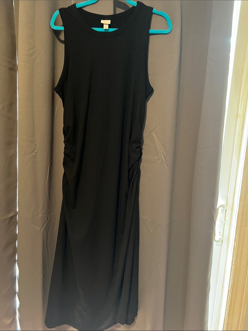 a new day Black Ribbed Sleeveless Maxi Dress
